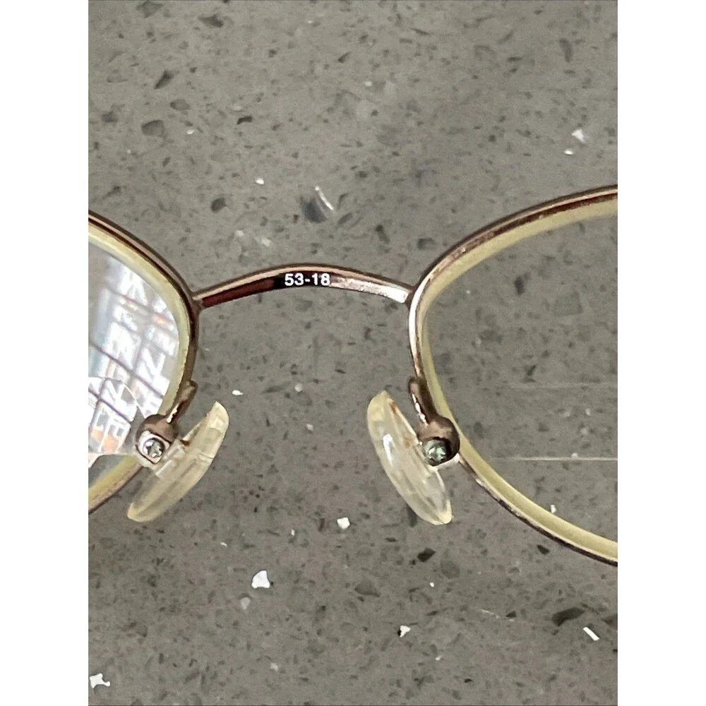 Silver Dollar Eyeglasses Nicky Col #1 Frames Only Gold 53-18-135 Bronze round